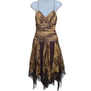 Windsor Womens Forest‎ Fairy Dress Size 4 Goblincore Ethereal Feminine Mesh
